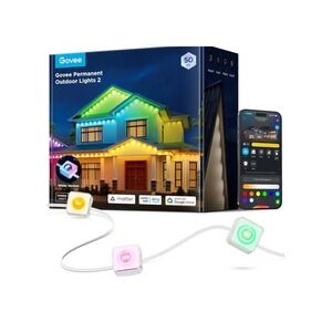 Govee Permanent Outdoor Lights 2, 50ft RGBIC Outdoor Lights with 100 Modes16...